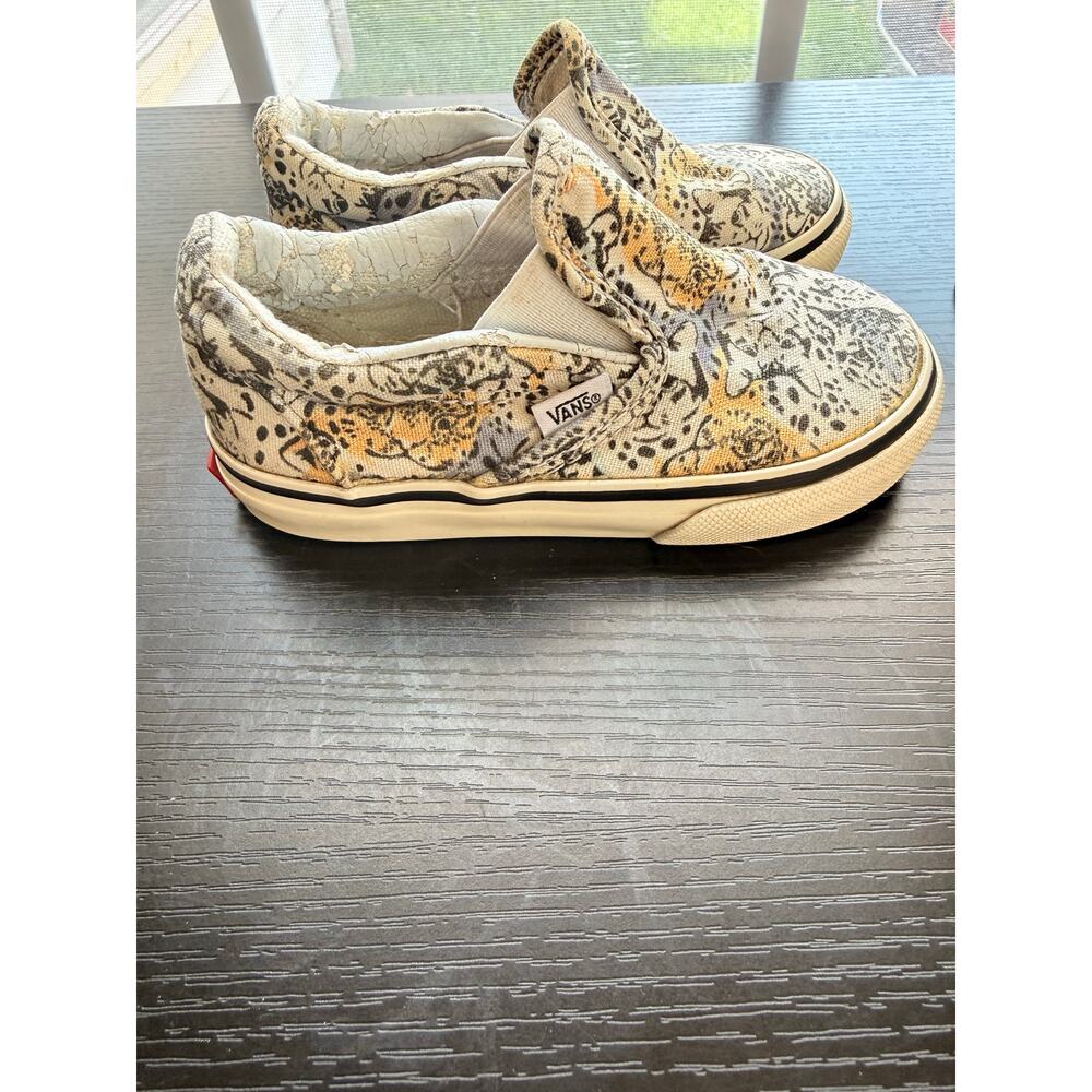 Vans Classic Slip-On Animal Print Canvas Sneakers Toddler 6